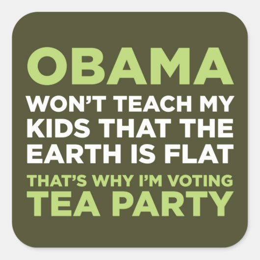 地球は平らだ スクエアシール (正面)