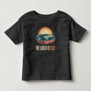 地球は平らであるユーモラスな理論 トドラーTシャツ