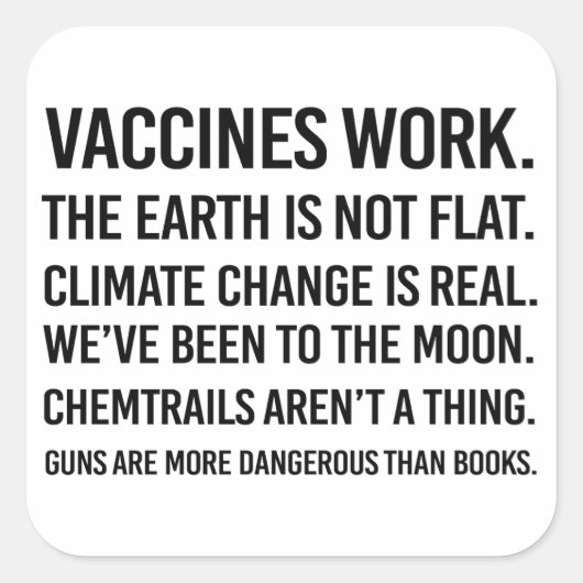 地球は平らではなく、気候変動は実在 スクエアシール (正面)