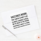 地球は平らではなく、気候変動は実在 スクエアシール (封筒)