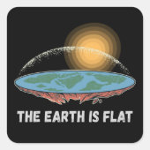地球は平らな理ユーモアのある解だ スクエアシール (正面)