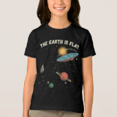 地球は平らな理ユーモアのある解だ トライブレンドTシャツ (正面)