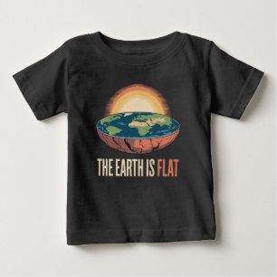 地球は平らな理ユーモアのある解だ ベビーTシャツ