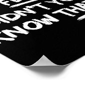 地球は平ら 知ってた？面白いTシャツ ポスター (角)