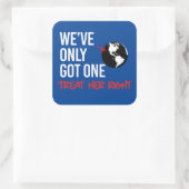 地球は得一つ スクエアシール (バッグ)