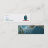 地球は心配のプロフィールカードと扱います スキニー名刺 (正面/裏面)