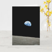 地球は月から上がります カード (黄色い花)