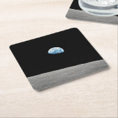 地球は月面地平線の上に上昇する。 スクエアペーパーコースター (アングル)
