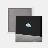 地球は月面地平線の上に上昇する。 マグネット (正面/裏面)