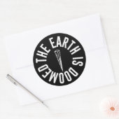 地球は死ぬほどステッカーだ ラウンドシール (封筒)
