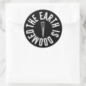 地球は死ぬほどステッカーだ ラウンドシール (バッグ)