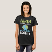 地球は生活支援地球の日の惑星救だ Tシャツ (正面フル)