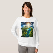 地球は確かに～の宝疑問に思庫だ Tシャツ (正面フル)