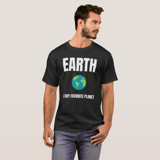 地球は私のお気に入りの惑星 Tシャツ (正面フル)