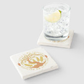 地球は私の教会、自然は私の宗教 ストーンコースター (横)