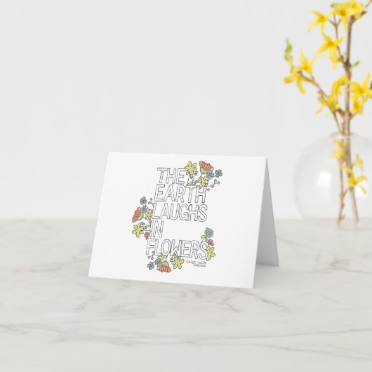 地球は花で笑う カード (黄色い花)