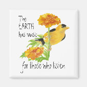地球は音楽を持っている人々のための聞引用文 マグネット (正面)