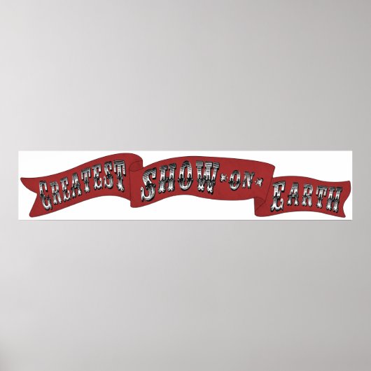 「地球もっとも偉大に表示」サーカスカーニバルバナー ポスター (正面)