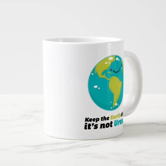 地球をきれいにする ジャンボコーヒーマグカップ (正面右)