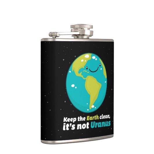 地球をきれい保って下さい フラスク (右)