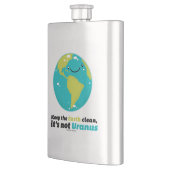地球をきれい保って下さい フラスク (左)