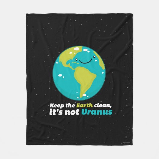 地球をきれい保って下さい フリースブランケット (正面)