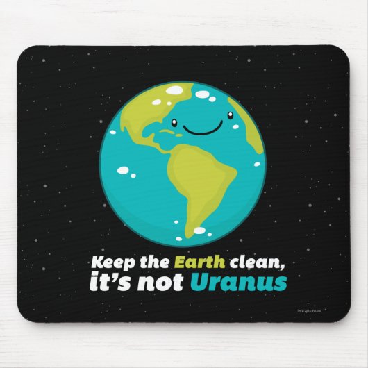 地球をきれい保って下さい マウスパッド (正面)