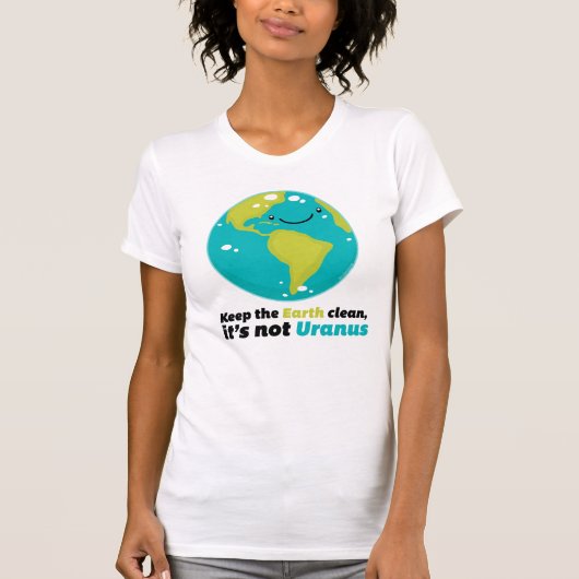 地球をきれい保って下さい Tシャツ (正面)