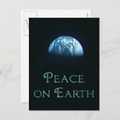 地球をイメージした宇宙の平和 シーズンポストカード (正面/裏面)