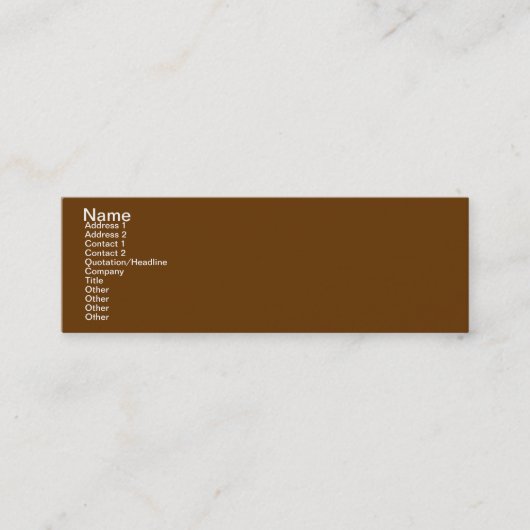 地球をインスパイア スキニー名刺 (正面)