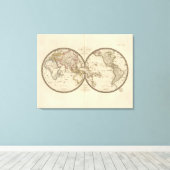 地球を二つの半球に キャンバスプリント (インサイチュ (ウッドフロア))