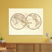 地球を二つの半球に キャンバスプリント (インサイチュ (リビング))