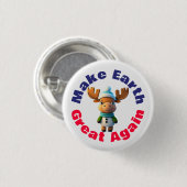 地球を作り直素晴らしす環境 缶バッジ (正面&裏面)