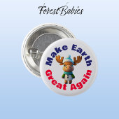 地球を作り直素晴らしす環境 缶バッジ