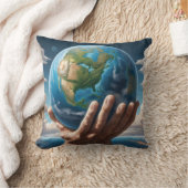 地球を保持する人 クッション (ブランケット)