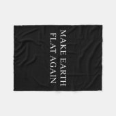 地球を再び平らにするおもしろい陰謀 フリースブランケット (正面(横))