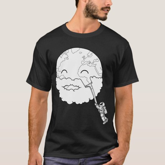 地球を剃ろう Tシャツ (正面)