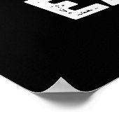 地球を削おもしろいるダークブルー ポスター (角)