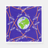 地球を周回する人工衛星 スタンダードランチョンナプキン (正面)