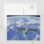 地球を周回する国際的宇宙ステーション ポストカード (正面/裏面)