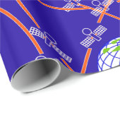 地球を周回する衛星 ラッピングペーパー (ロールコーナー)