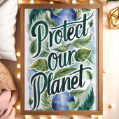 地球を守る 環境保護の壁アート ポスター