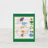 地球を尊重して下さい、あなたの子供のメッセージカードを愛して下さい カード (正面)