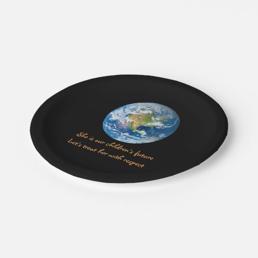 地球を尊重する紙プレート ペーパープレート (アングル)