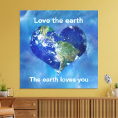 地球を愛する キャンバスプリント (インサイチュ (リビング))