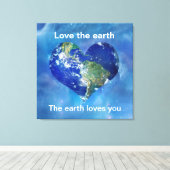 地球を愛する キャンバスプリント (インサイチュ (ウッドフロア))