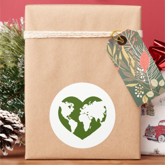 地球を愛する ラウンドシール (クリスマス)