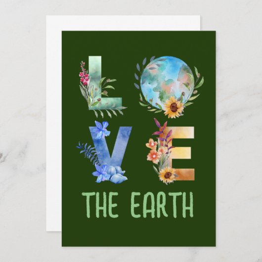 地球を愛する 招待状 (正面/裏面)