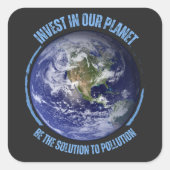 地球を愛モダンする スクエアシール (正面)