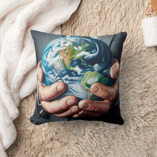 地球を持つ実業家 クッション (ブランケット)